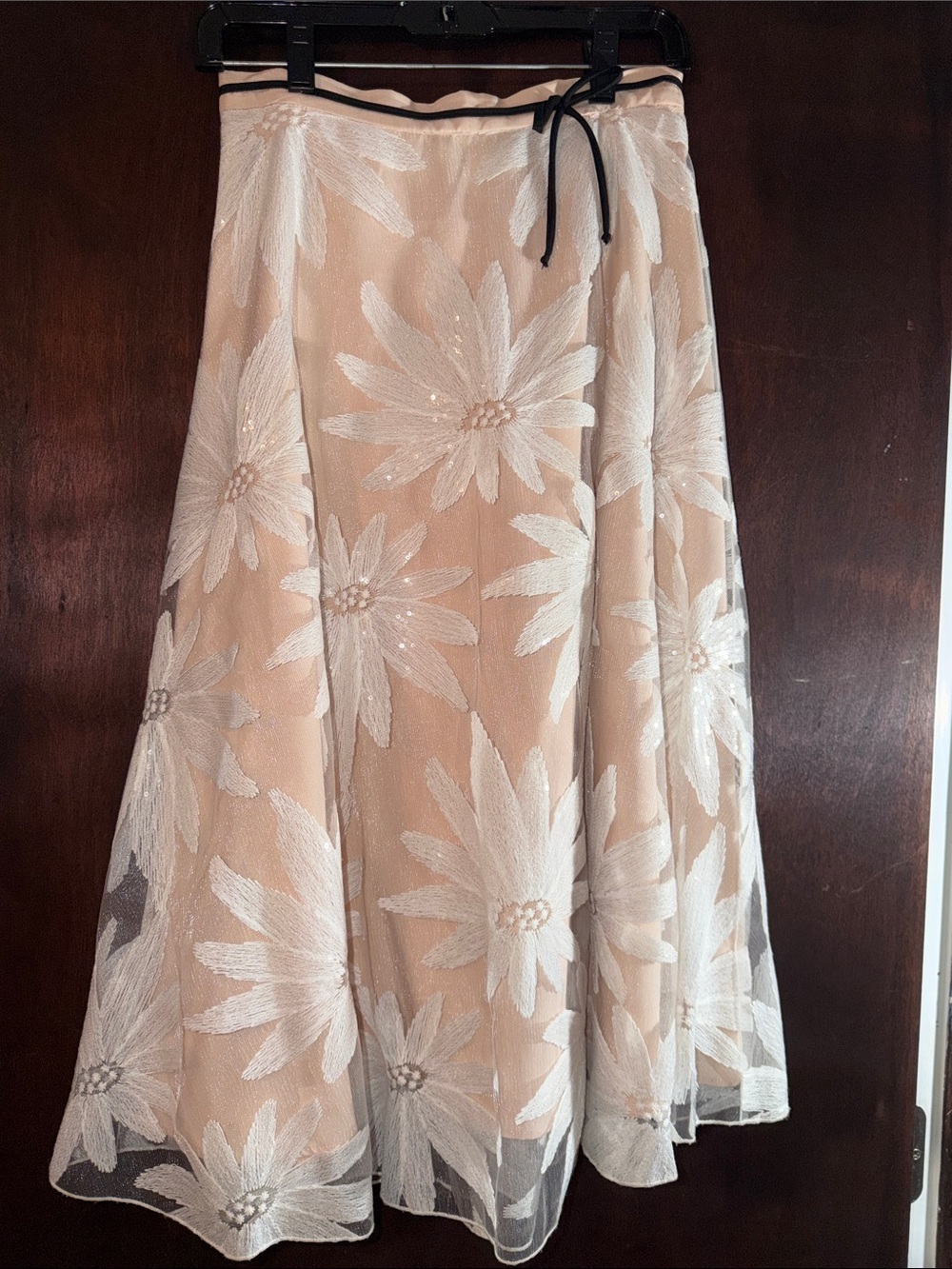 Eva Franco Anthropologie Floral Lace Midi Skirt- 6P